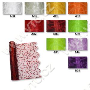 organza s tiskem š.37-40 cm