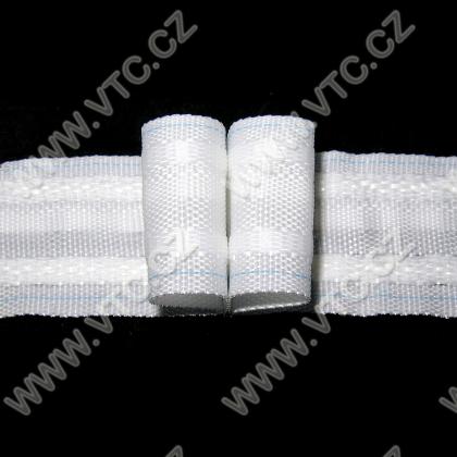 Curtain tape - two folds, 28 mm