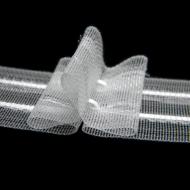 Curtain tape - three folds, transparent 28 mm