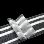 Curtain tape - two folds, transparent, 50 mm