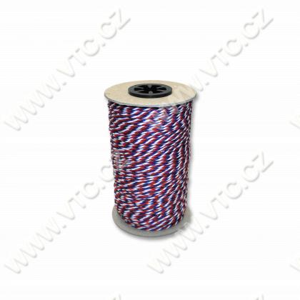 Twisted cord - tricolor 2 mm - 100 m