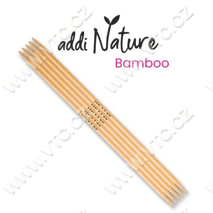 Double-pointed needles 6 mm addiNature BAMBOO 15 cm
