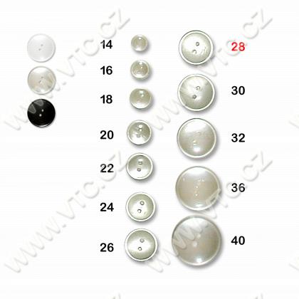 Polyester button 28 - 2 holes