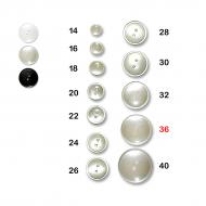 Polyester button 36 - 2 holes