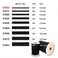 Elastic band 2,6 mm black