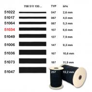 Standard elastic 6,6 mm black