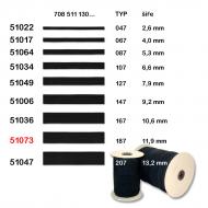 Guma prádlová 11,9 mm čierna