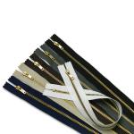 Brass zippers P3 CE 55 cm