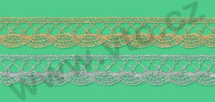 Metallic bobbin lace - 18 mm