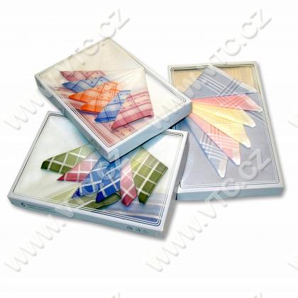 Damen Taschentuch farbe - 6 St./Schachtel