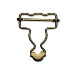 Overall buckles 4 cm WIRE antique brass