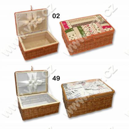 Sewing box - wicker, fabric