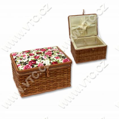 Sewing box - wicker, fabric