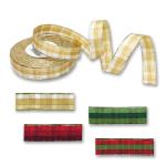 Kariert Zierband mit Draht und MTP 20 mm
