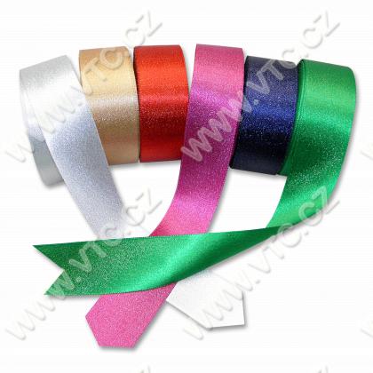 Satin ribbon 40 mm metallic