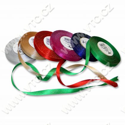 Satin ribbon 10 mm metallic