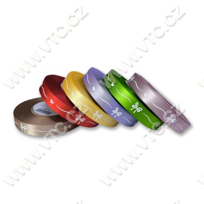 Atlassband mit Druck 15 mm Schleife