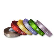 Satin ribbon with print 15 mm bows