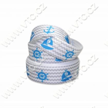 Ripsband mit Drück 20 mm Meer