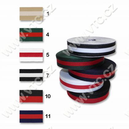 Striped grosgrain ribbon 30 mm