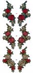 Iron-on applique FLOWER - PAIR