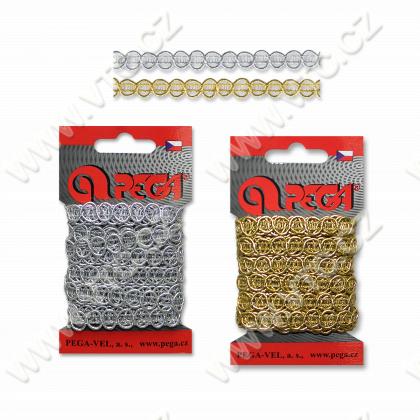 Metallic braid 10 mm, card 3 m