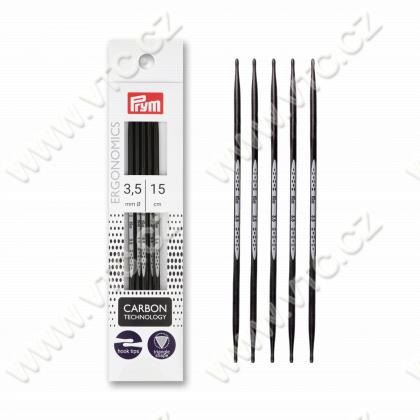 Double-pointed knitting pins 3,5 mm ERGO CARBON