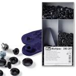 Press fasteners ANORAK 15 mm BLACK NICKEL 100 St