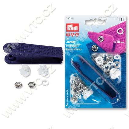 Gombík stláčací JERSEY 10 mm BIELY LAK