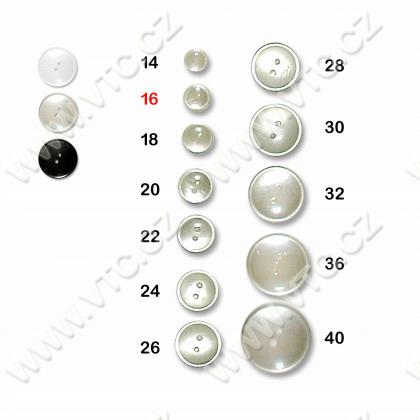 Polyester button 16 - 2 holes