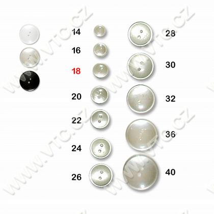 Polyester button 18 - 2 holes