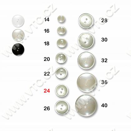 Polyester button 24 - 2 holes