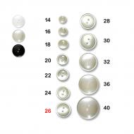 Polyester button 26 - 2 holes
