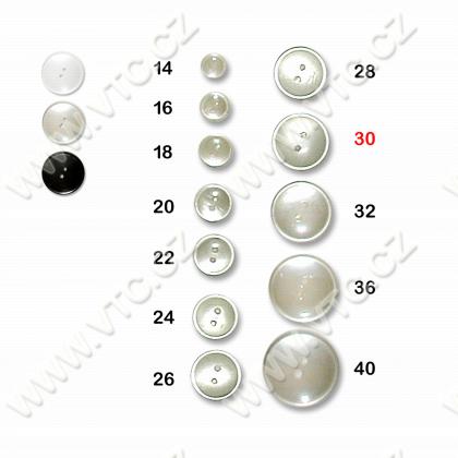 Polyester button 30 - 2 holes