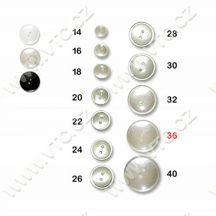 Polyester button 36 - 2 holes