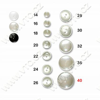 Polyester button 40 - 2 holes