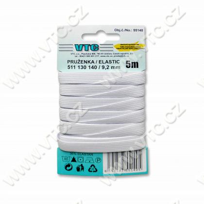 Standard elastic 9,2 mm white - card 5 m