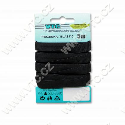 Standard elastic 11,9 mm black - card 5 m