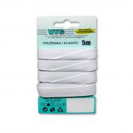 Standard elastic 13,2 mm white - card 5 m