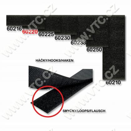 Suchý zips 20 mm slučkový diel