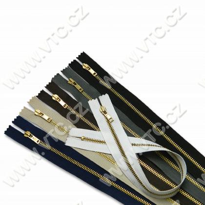 Brass zippers A3 CE 30 cm