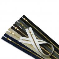 Brass zippers A3 CE 45 cm