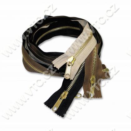 Brass zippers P6 120 cm OE