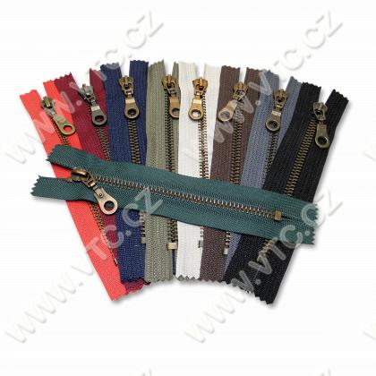 Old brass zippers P6Ms 20cm CE