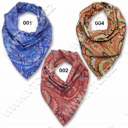 Cotton scarf 70x70 cm type Paisley printed