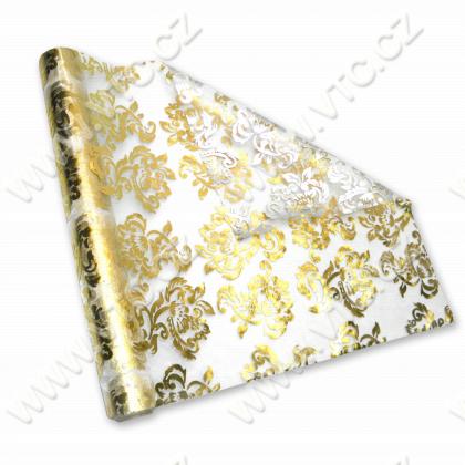 Organza Br.36 cm doppelseitig Brokat