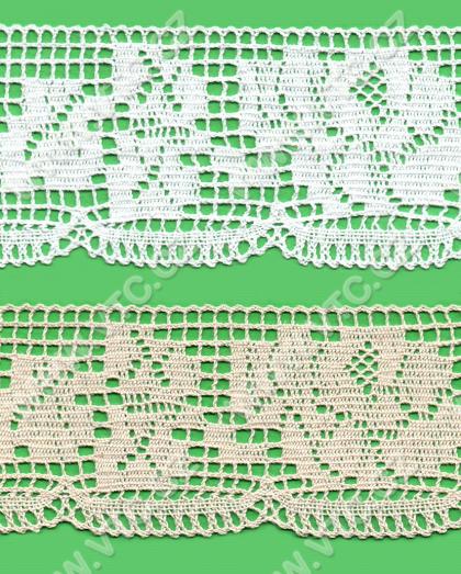 Cotton bobbin lace - 75 mm