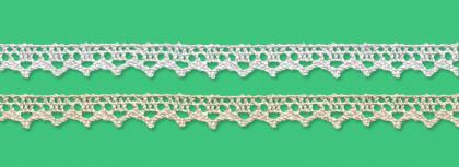 Cotton bobbin lace - 10 mm