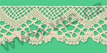 Cotton bobbin lace - 45 mm