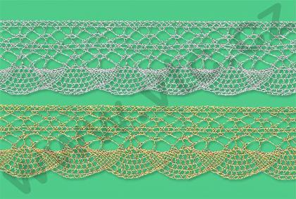 Metallic bobbin lace - 33 mm